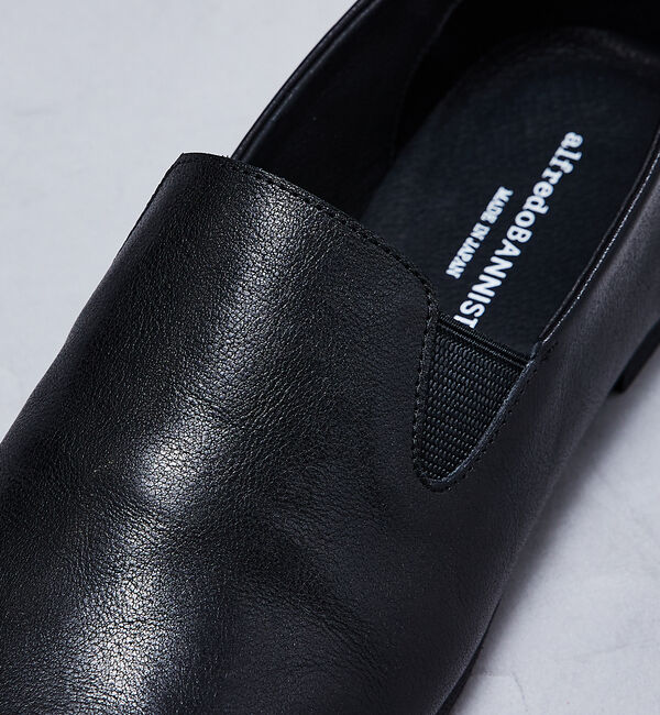 alfredoBANNISTER「【ソフトレザー】カウンターレス ゴア スリッポン」|ローファー|