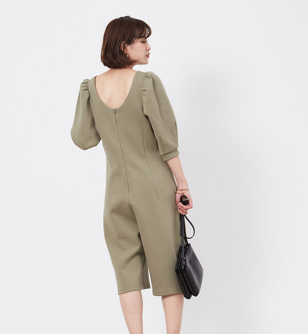 Rouge vif「ダンボールサロペット」|オールインワン|カーキ