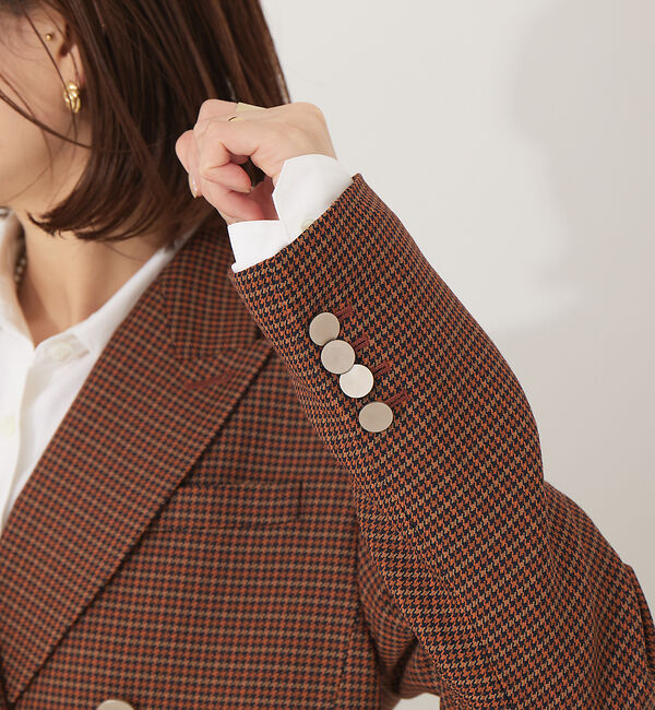 Rouge vif「チェックダブルジャケット」|テーラードジャケット|