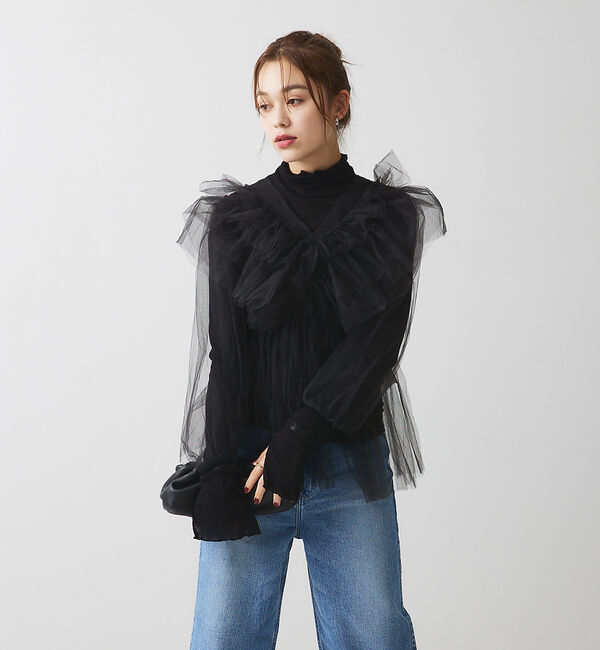Rouge vif「チュール ブラウス」|シャツ・ブラウス|