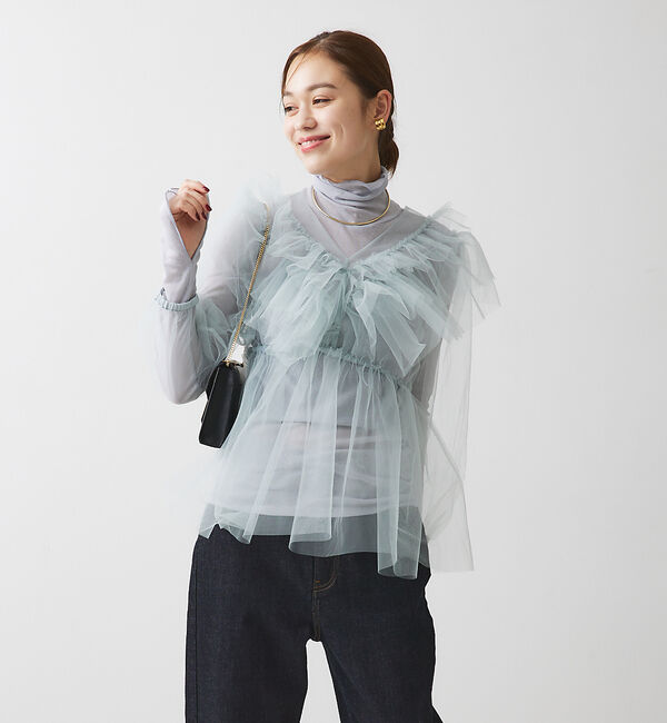 Rouge vif「チュール ブラウス」|シャツ・ブラウス|