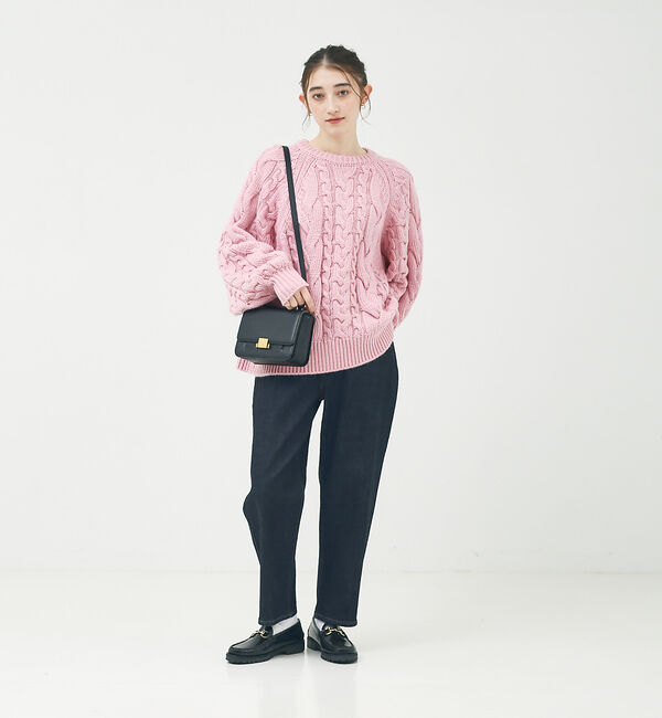 Rouge vif「ケーブルBIGプルオーバー」|ニット・セーター|