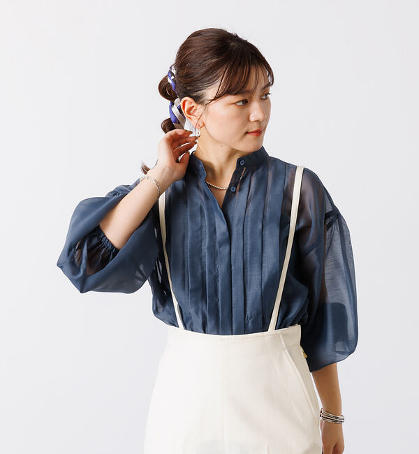 Rouge vif「シアータックフレアブラウス」|シャツ・ブラウス|