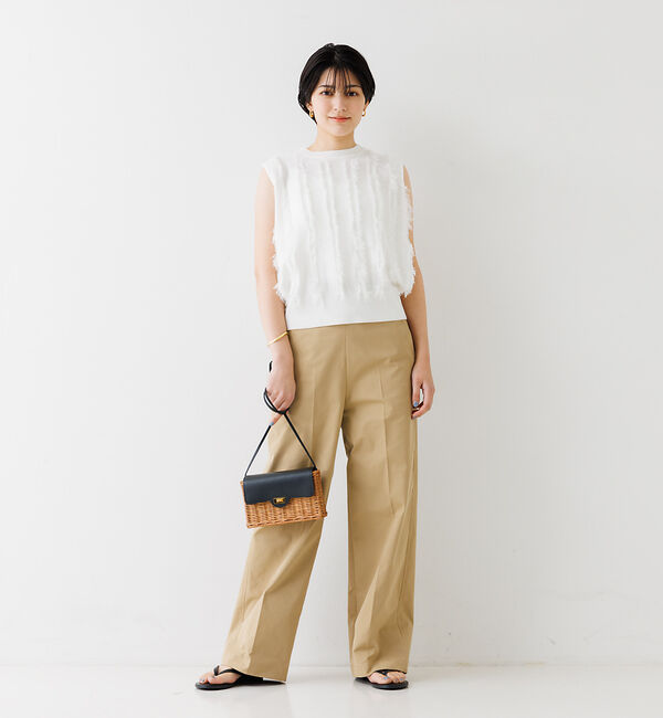 Rouge vif「フリンジニットノースリーブプルオーバー」|ニット・セーター|