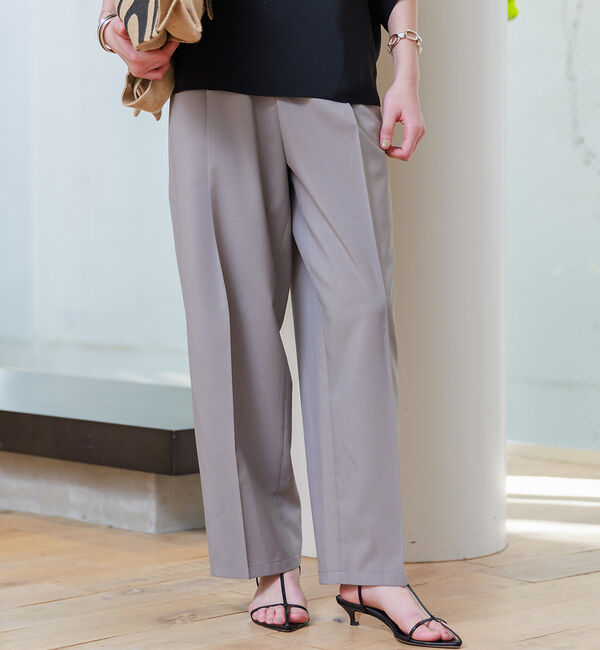 Rouge vif「ウエストゴム ワイドバレルパンツ」|その他|グレー