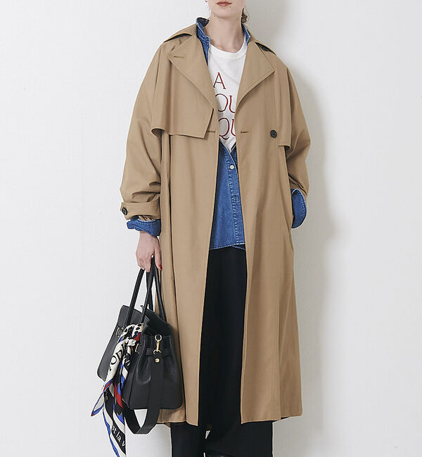 Rouge vif「変形トレンチコート」|トレンチコート|ベージュ