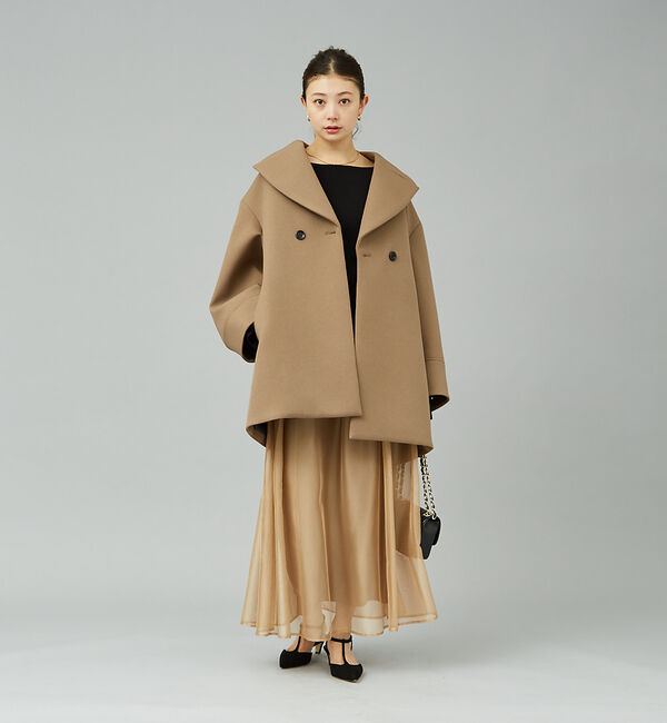 Rouge vif「シアー切替ギャザースカート」|スカート|