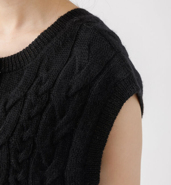 Rouge vif「ケーブルニット2WAYベスト」|ニット・セーター|