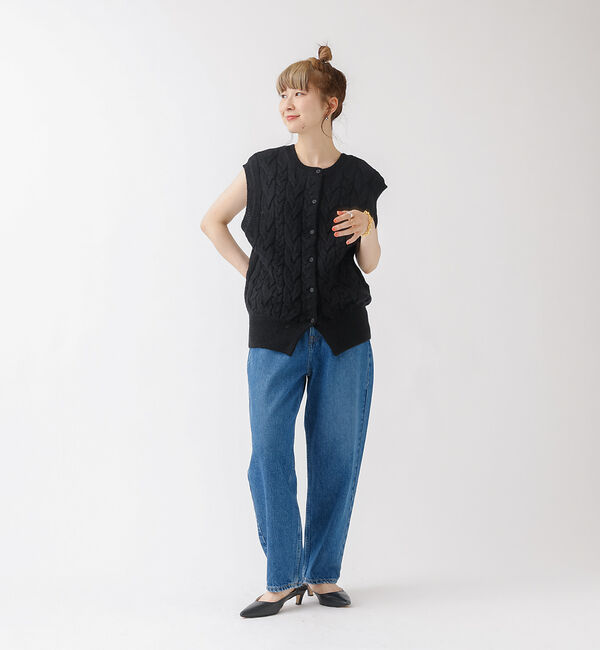 Rouge vif「ケーブルニット2WAYベスト」|ニット・セーター|