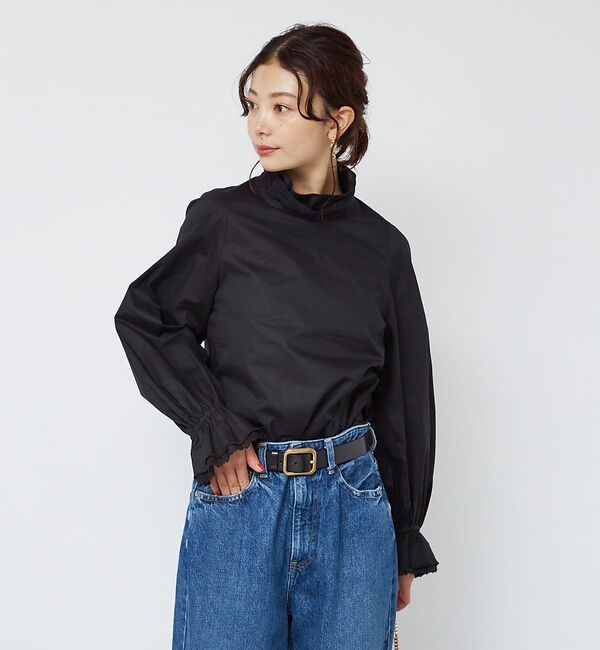 Rouge vif「レースハイネックブラウス」|シャツ・ブラウス|