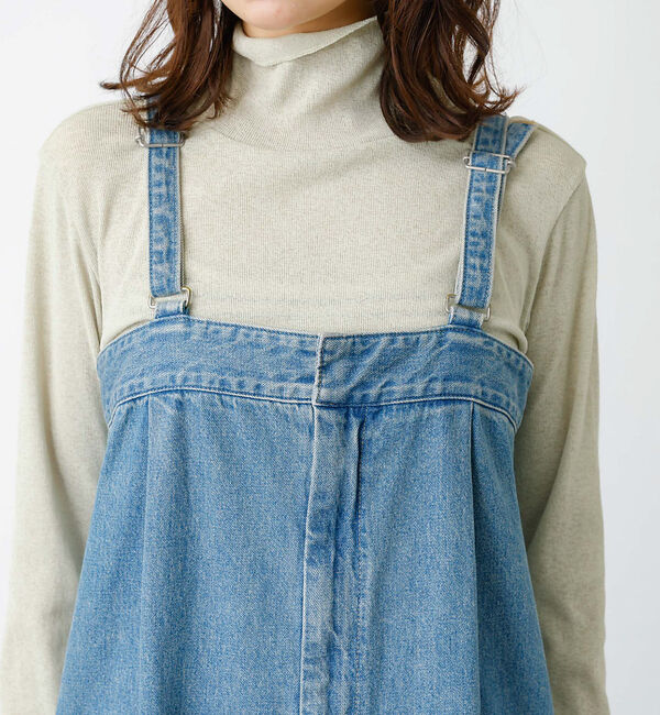 Rouge vif「【JOHNBULL/ジョンブル】デニムタックベア サロペット / オーバーオール」|オールインワン|