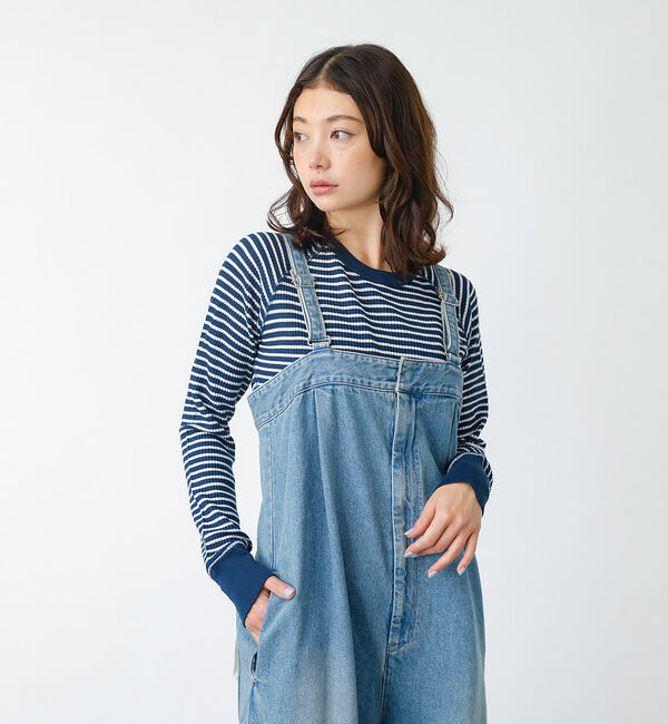 Rouge vif「【JOHNBULL/ジョンブル】デニムタックベア サロペット / オーバーオール」|オールインワン|