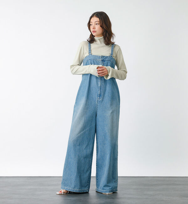 Rouge vif「【JOHNBULL/ジョンブル】デニムタックベア サロペット / オーバーオール」|オールインワン|