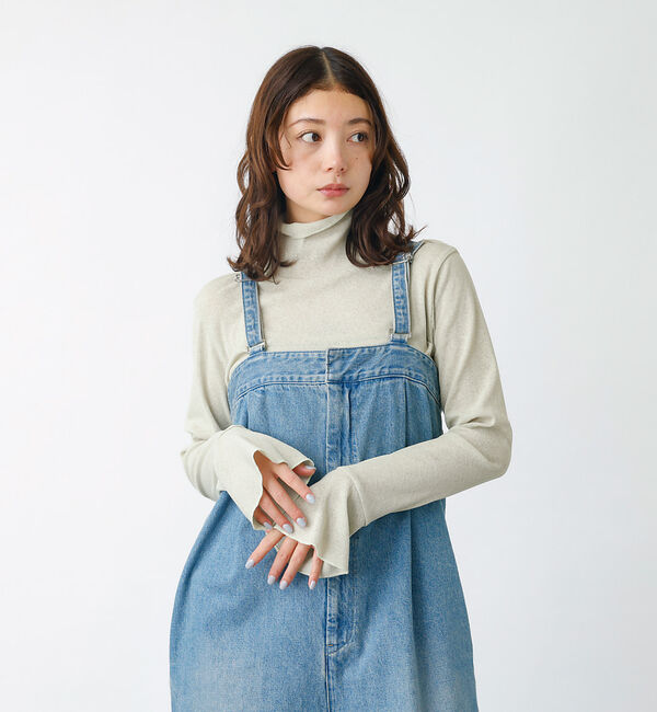 Rouge vif「【JOHNBULL/ジョンブル】デニムタックベア サロペット / オーバーオール」|オールインワン|