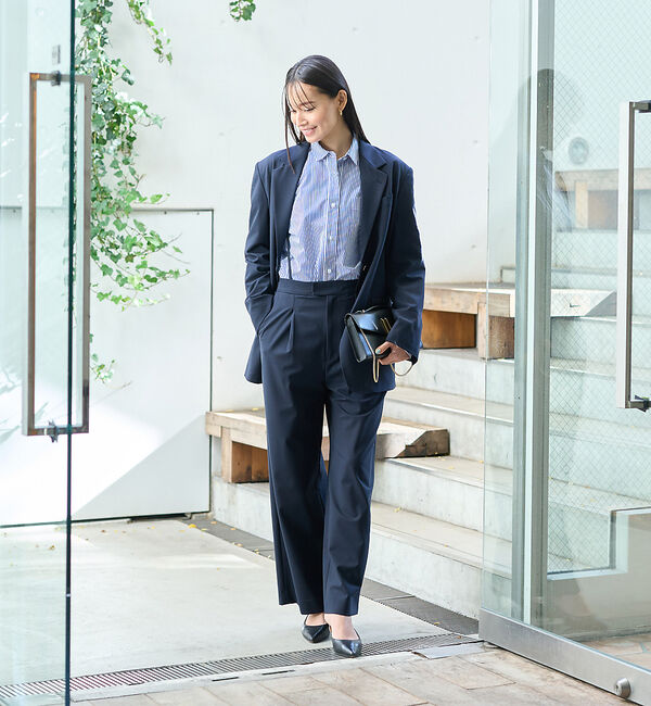 Rouge vif「ストライプタックフォルムシャツ」|シャツ・ブラウス|