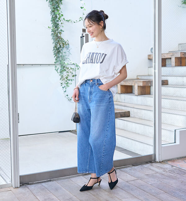 Rouge vif「【RED CARD/レッドカード】Oregon　カーブワイドクロップドデニム」|デニム|