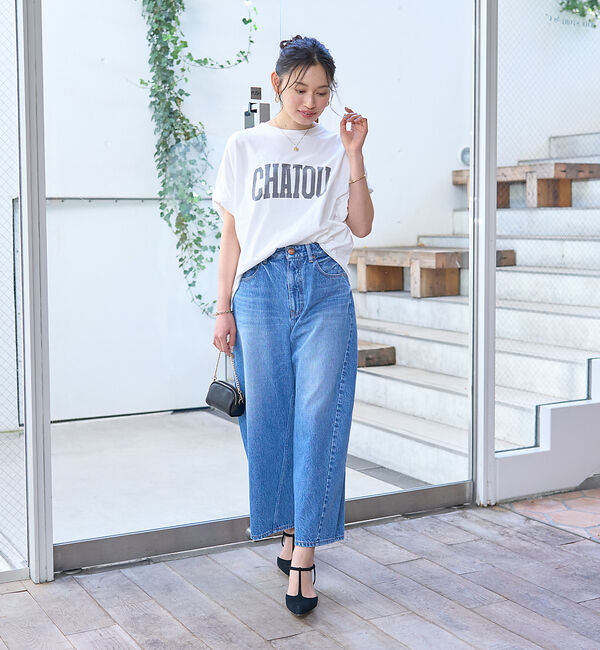 Rouge vif「【RED CARD/レッドカード】Oregon　カーブワイドクロップドデニム」|デニム|