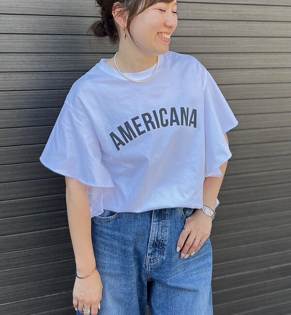 Rouge vif「【AMERICANA&times;MICA＆DEAL/ アメリカーナ&times;マイカ】fill te」|Tシャツ・カットソー|