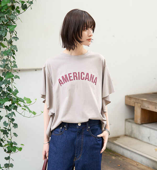 Rouge vif「【AMERICANA&times;MICA＆DEAL/ アメリカーナ&times;マイカ】fill te」|Tシャツ・カットソー|