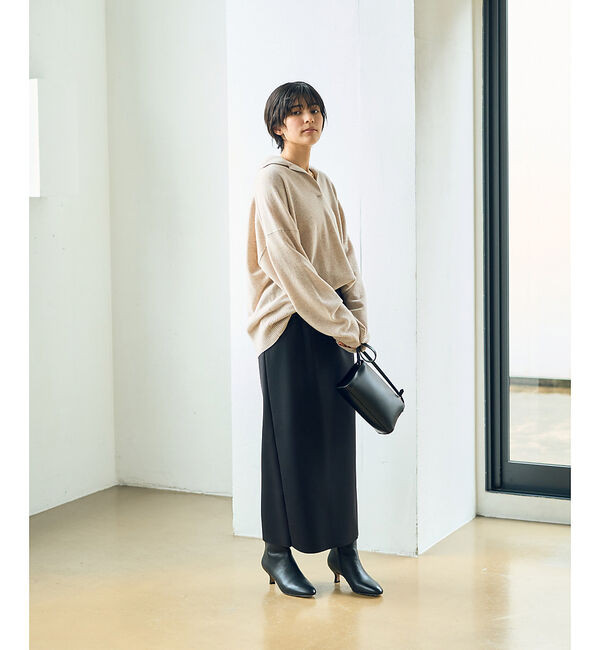 Rouge vif「【REMME／レメ】サイドジップレザーショートブーツ」|ショートブーツ|