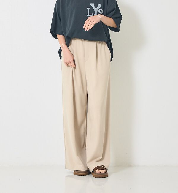 Rouge vif「【人気追加】ストレッチダンボールタックワイドパンツ」|その他|