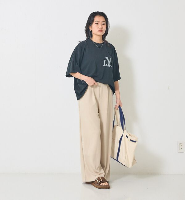 Rouge vif「【人気追加】ストレッチダンボールタックワイドパンツ」|その他|