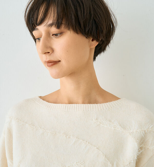 Rouge vif「【一部店舗限定】フェザーラインニットプルオーバー」|ニット・セーター|