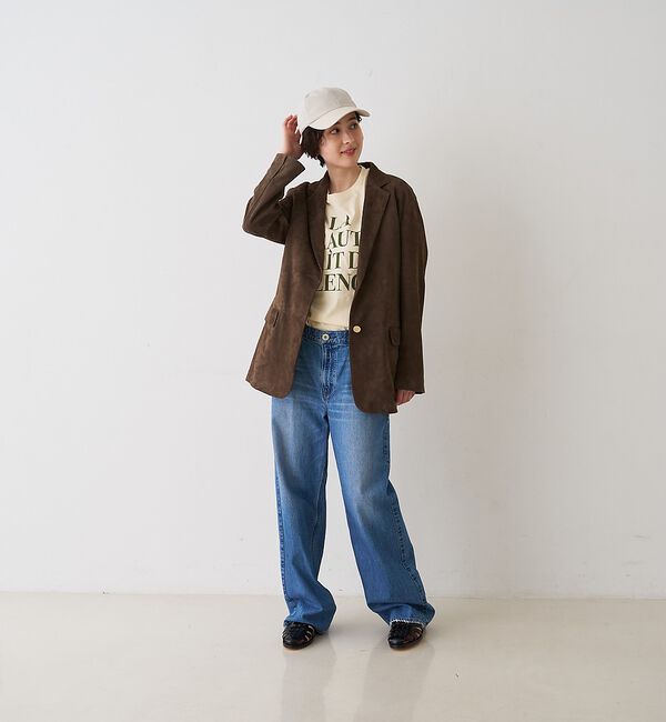 Rouge vif「ゴートスエード シングルジャケット」|テーラードジャケット|