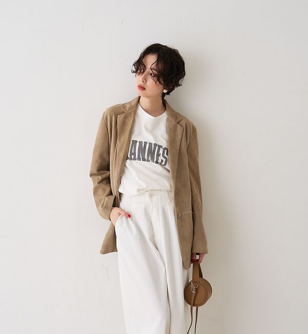 Rouge vif「ゴートスエード シングルジャケット」|テーラードジャケット|