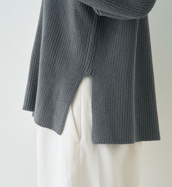 Rouge vif「片畦ハートVネックコットンプルオーバーニット」|ニット・セーター|