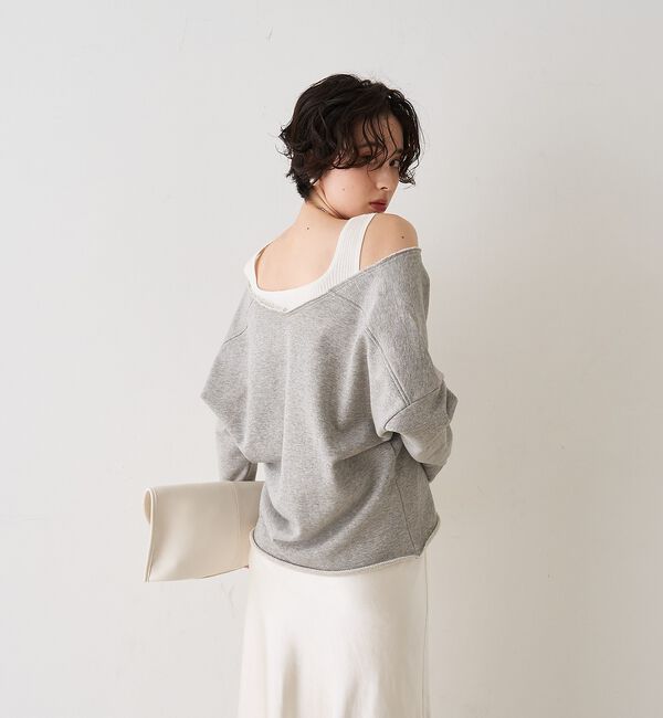 Rouge vif「裏毛Vネックスウェットプルオーバー」|スウェット・ジャージ|