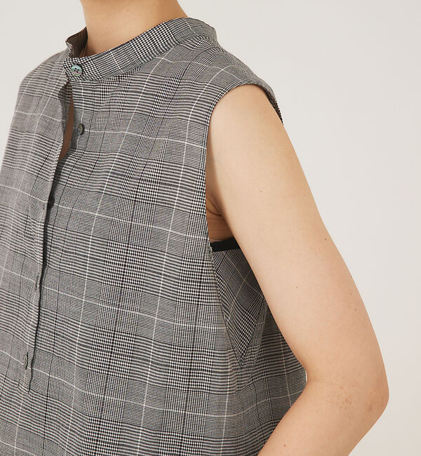 qualite「スタンド2wayチュニックブラウス」|シャツ・ブラウス|