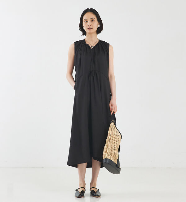 qualite「リネンライクギャザーワンピース」|ワンピース|