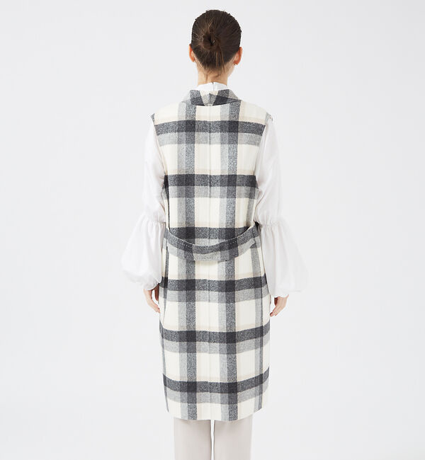 qualite「チェックダブルフェイスジレ」|その他|