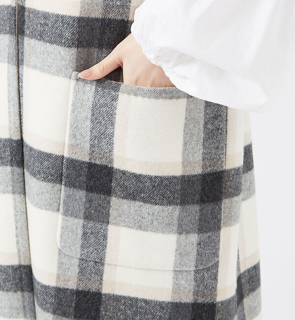 qualite「チェックダブルフェイスジレ」|その他|