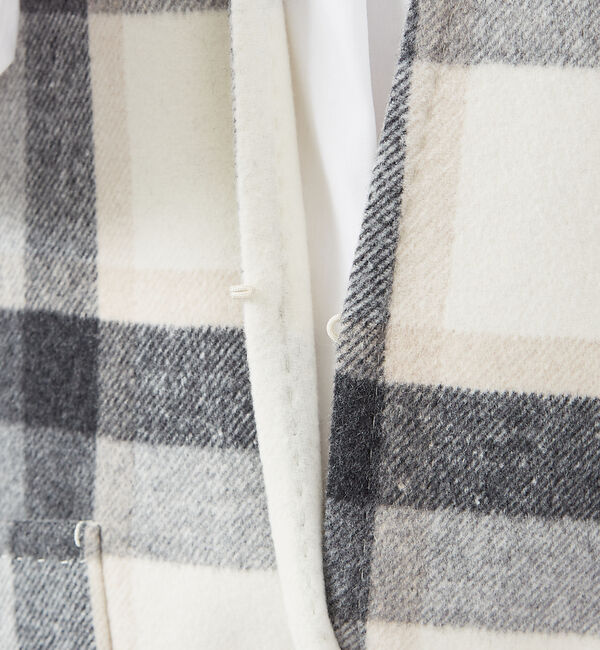 qualite「チェックダブルフェイスジレ」|その他|