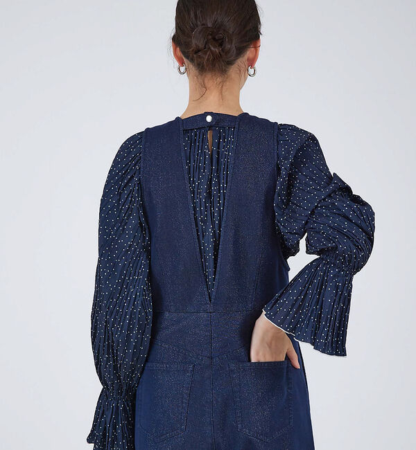 qualite「ラメデニムオールインワン」|オールインワン|