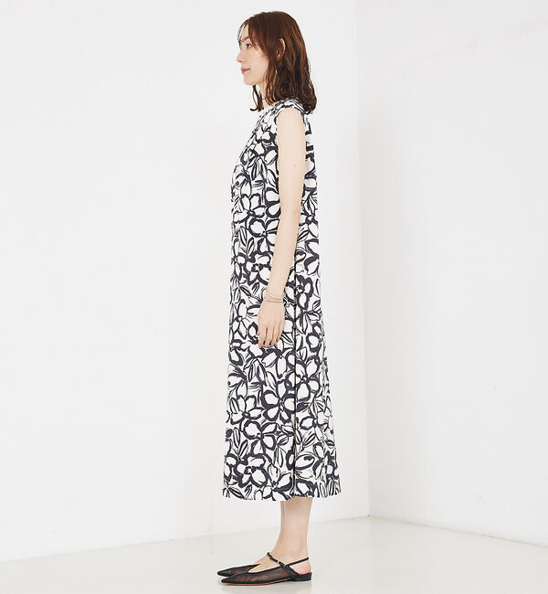 qualite「リネンライクペインティングプリントワンピース」|ワンピース|