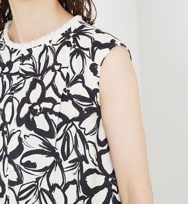 qualite「リネンライクペインティングプリントワンピース」|ワンピース|