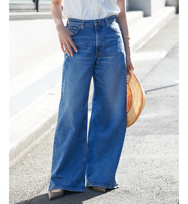 qualite「【Lee】WIDE M.USED/ワイドデニム」|デニム|ブルー