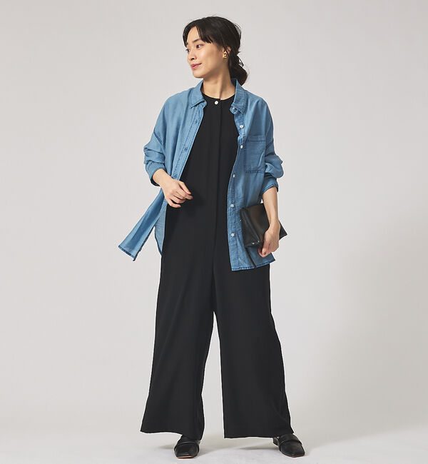 qualite「シアーデニムライクシャツ」|シャツ・ブラウス|