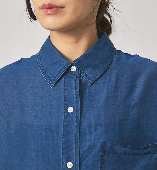 qualite「シアーデニムライクシャツ」|シャツ・ブラウス|