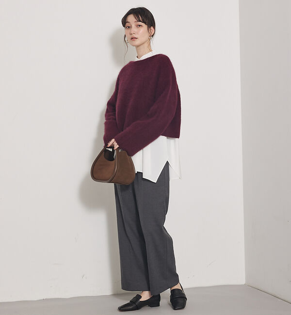 qualite「大人気ニット入荷！【新色登場！上質な肌ざわり】フォックスウールショートプルオーバ」|ニット・セーター|