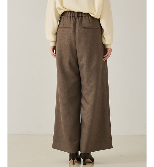 qualite「【大人のワイドパンツ】ウーリッシュツイルパンツ」|その他|