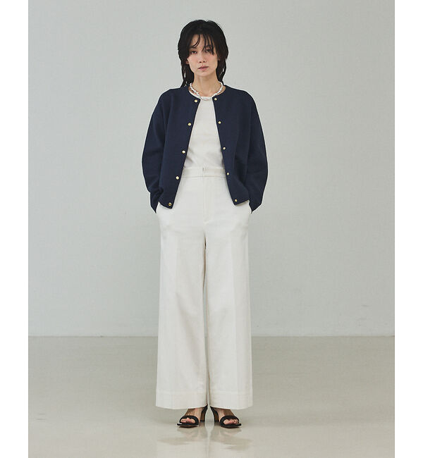 qualite「【春にちょうどいい軽羽織り】ダブルフェイスニットカーディガン」|カーディガン|