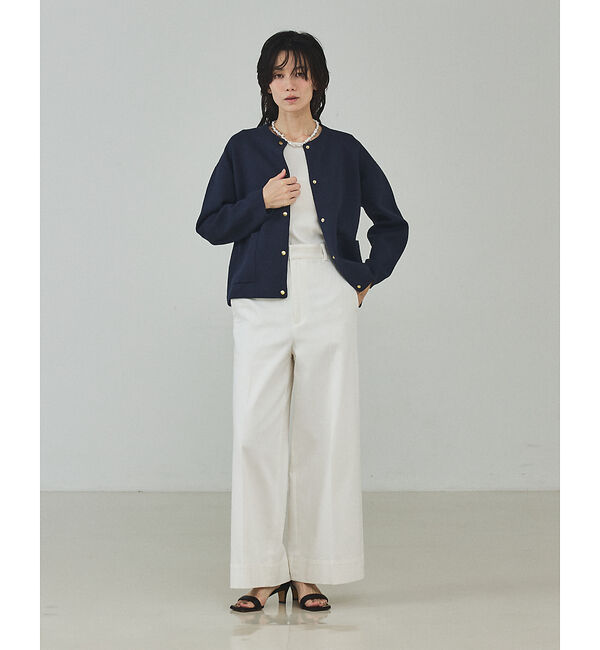 qualite「【春にちょうどいい軽羽織り】ダブルフェイスニットカーディガン」|カーディガン|