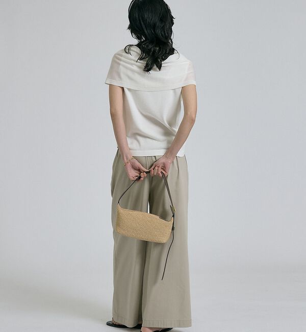 qualite「【ケープ&times;タンクの2WAY仕様】シアーケープニット」|シャツ・ブラウス|