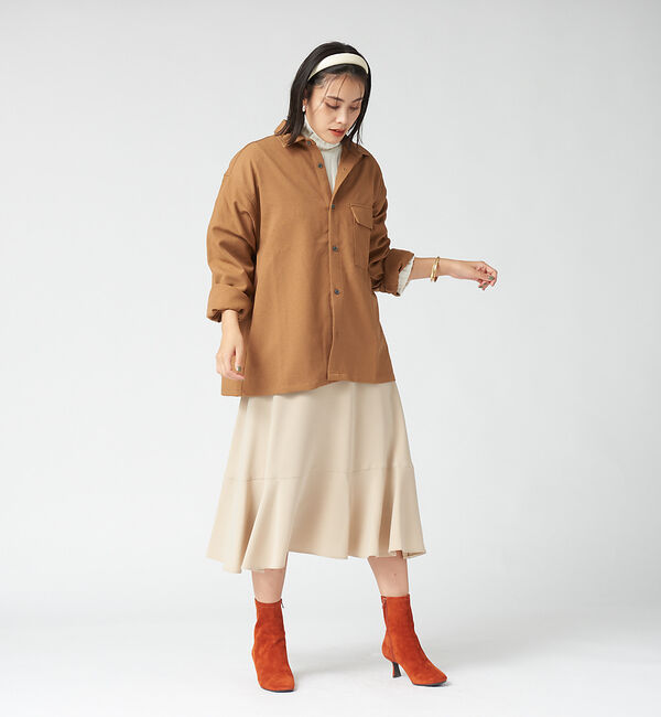 AU BANNISTER「【スノーソール】オブリークトゥショートブーツ」|ショートブーツ|