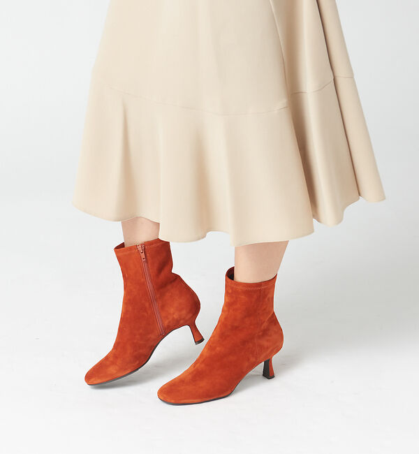 AU BANNISTER「【スノーソール】オブリークトゥショートブーツ」|ショートブーツ|