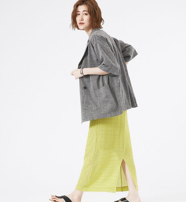 abahouse mavie「メッシュタイトスカート」|スカート|